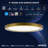  9 In. LED Flush Mount Light, Surface Mount, 5CCT, 1500LM, CRI90, 110°, 18W, Dimmable, Wet Rated & UL Listed, Round Slim + Brass Trim 6 Pack-880698072-880698076
