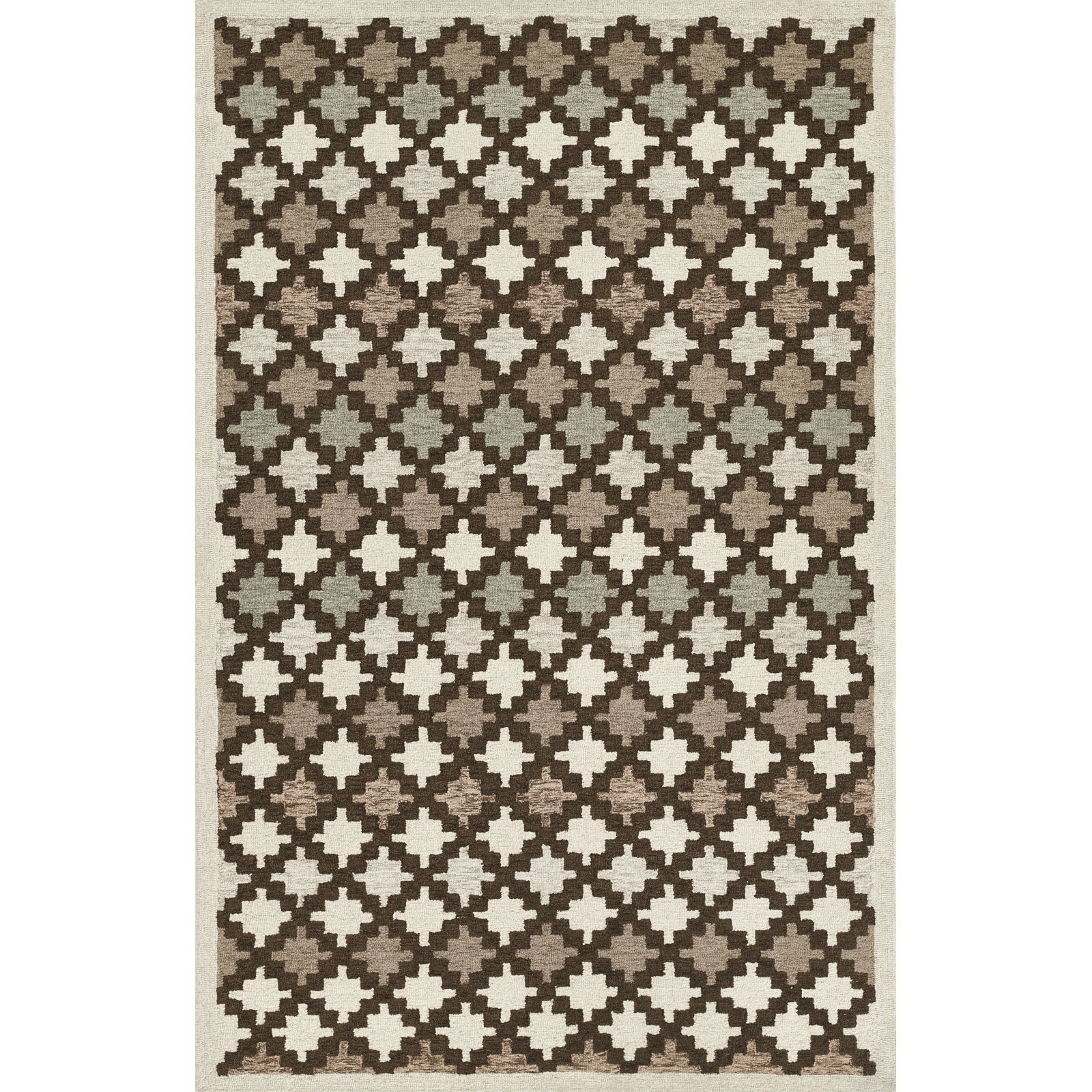 Abbott Hand-Tufted Wool Geometric Rug, Rectangle 9' x 12'