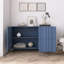 Armoire de rangement à motif de vagues avec 2 portes et 2 tiroirs-1471769538