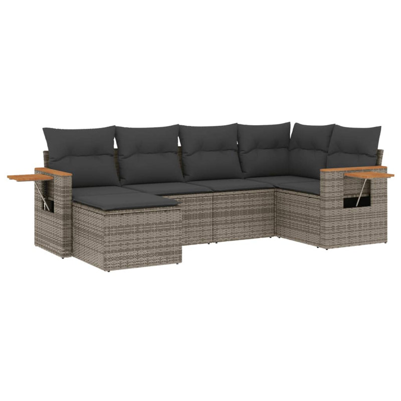 Ensemble de canapé de jardin Vidaxl gris