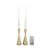 Battery Operated 3D Wick Taper Candles with Metal Holders