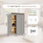 Armoire murale en bois massif gris Shaker avec portes à fermeture douce, tablettes réglables - rangement à double porte pour la cuisine, la salle de bain, la buanderie, le garage (assemblage facile)-1736594416-1736594429