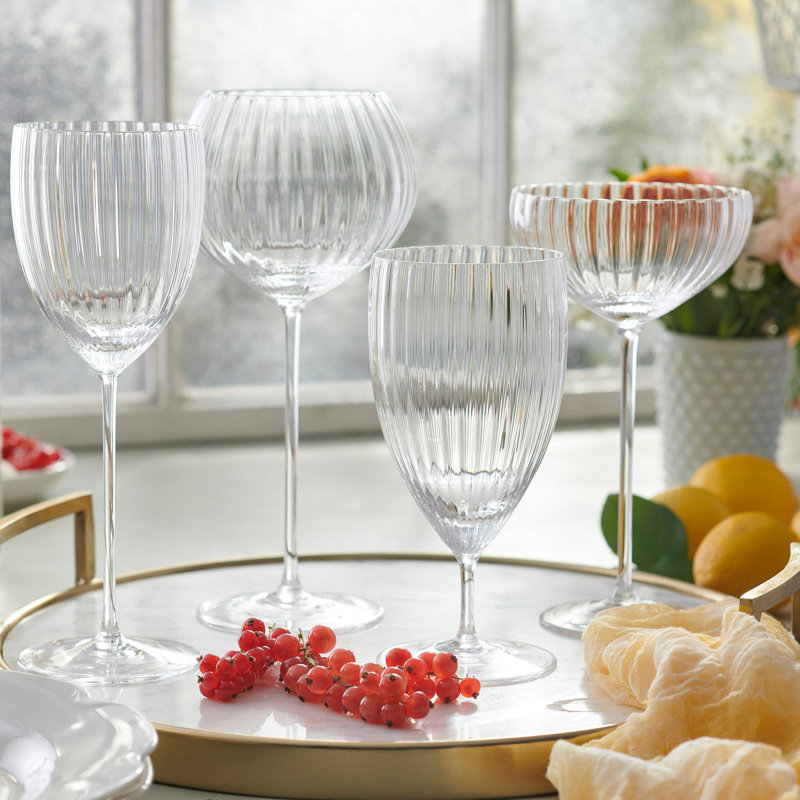 Quinn Crystal White Wine Glass, Citrine