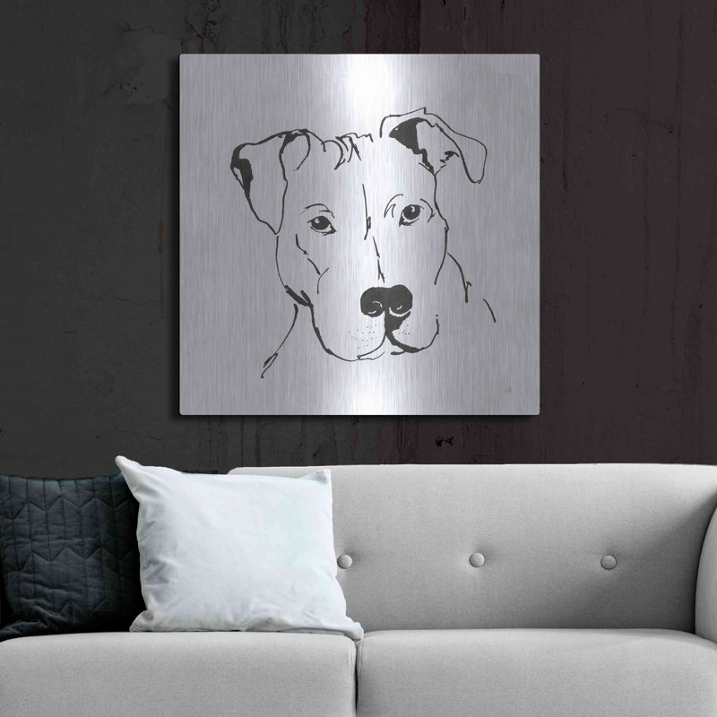 «Line Dog Pitbull II» par Chris Paschke, H 36 po x l 36 po