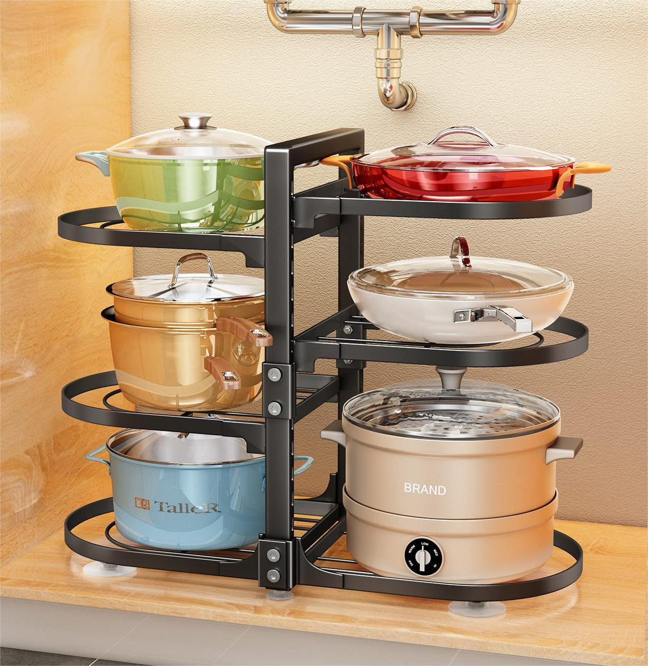 Prep & Savour Cabinet Pot Rack | Wayfair