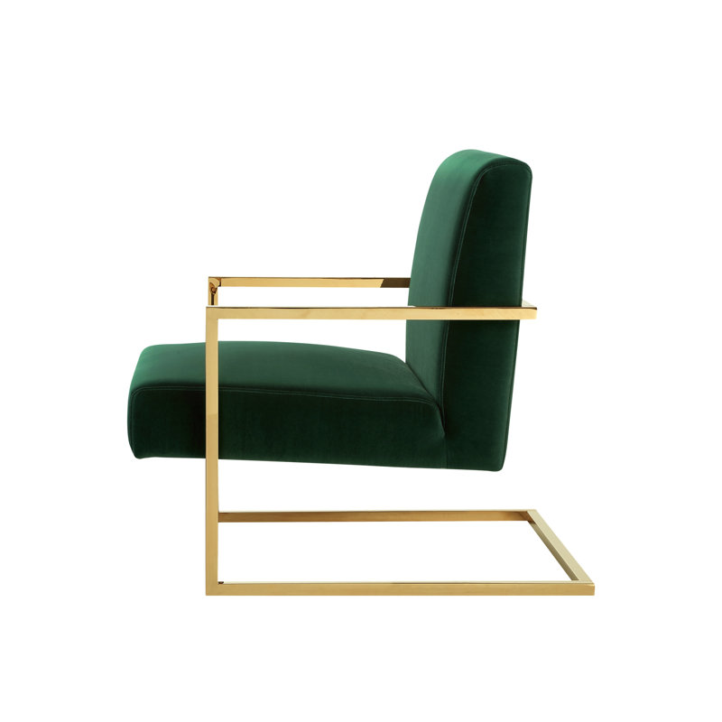 Fauteuil Keenan, Or, Vert/doré
