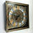 THE GEARS CLOCK Wall Clock with Real Moving Gears LU-LI_ 32 in Square SILVER-ANTIQUE
