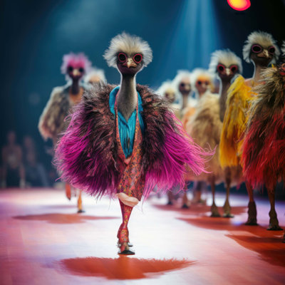 Fashion With Feathers - Unframed