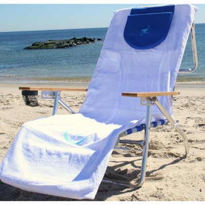 Ostrich Custom Fitted Towel for 3N1 Outdoor Lounge Beach Chair, Towel Cover Only