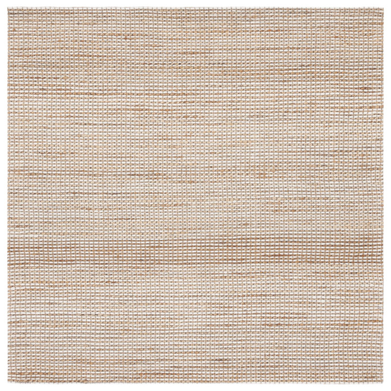 Lyre Handmade Tufted Natural/Ivory Area Rug, Square 4'