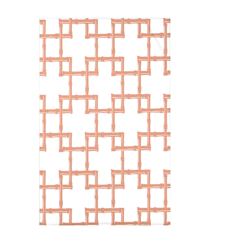 Jeté polaire Botanical Blooms Bamboo 2, L 50 po x l 60 po x P 0,5 po, Corail, 1.85