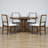 5-Piece Farmhouse Extendable Dining Table Set with 4 Upholstered Chairs, Dining Room Set with 15.7" Leaf, Rustic Kitchen and Living Room Furniture-1189727549