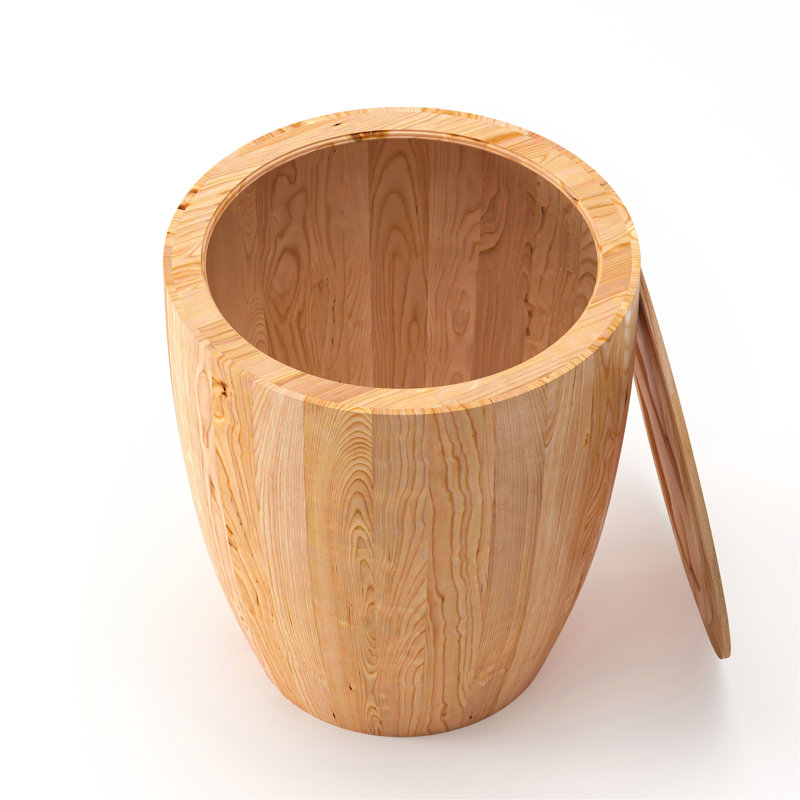 20.87"Vintage Style Bucket Shaped Coffee Table For Office