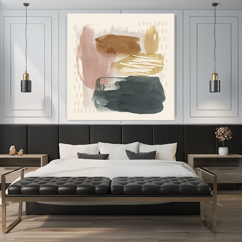 «Ochre Echo IV» par Grace Popp, reproduction d'art sur toile tendue, H 54 po x l 54 po x P 1,5 po