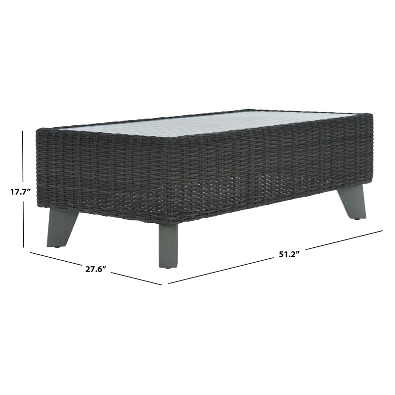 Margarita Outdoor Coffee Table, Dark Gray