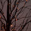 Arbre artificiel pré-éclairé avec brindilles noires d'Halloween pré-éclairé avec 510 lumières DEL orange et mauves-2034796362