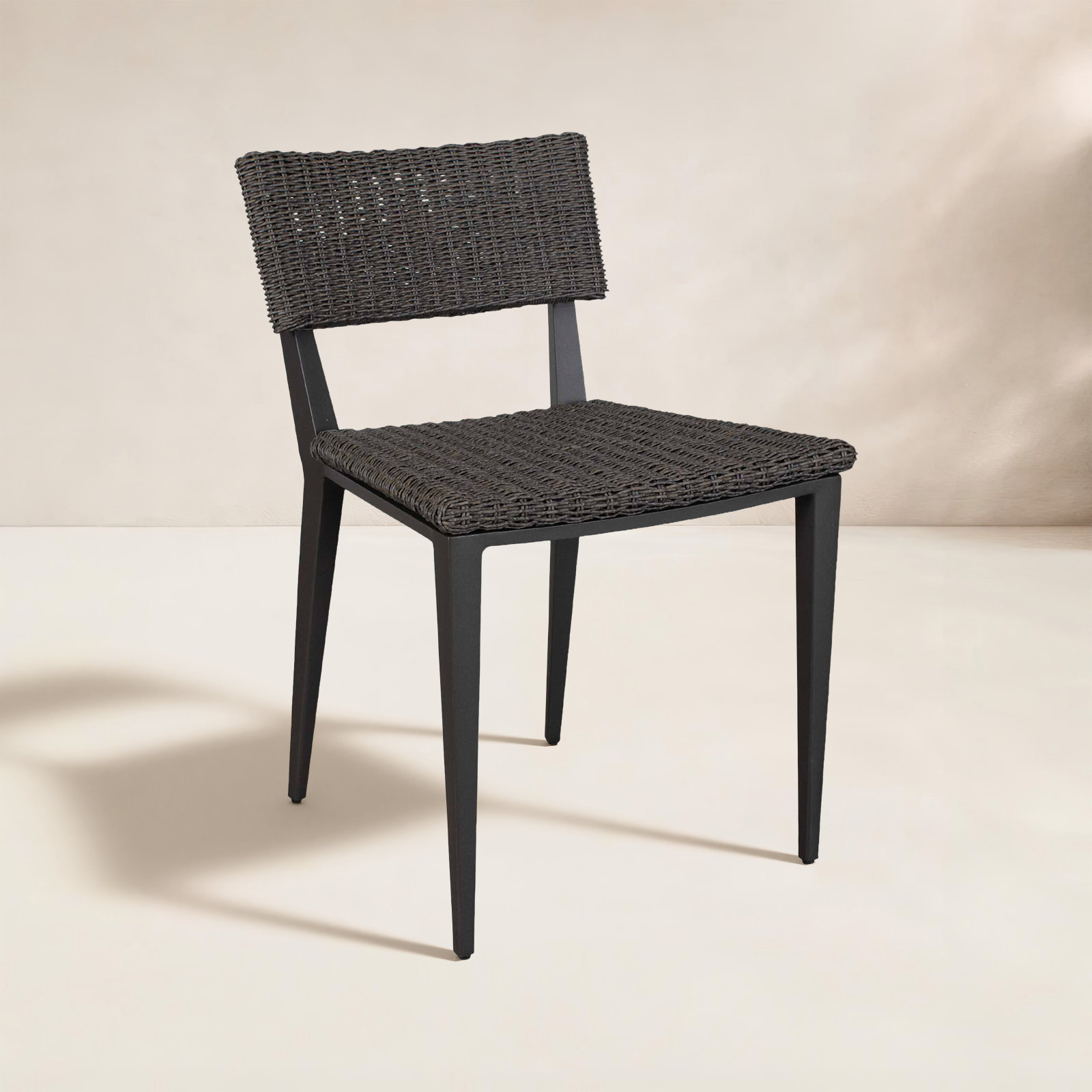 Coleston Outdoor Dining Chair, Black