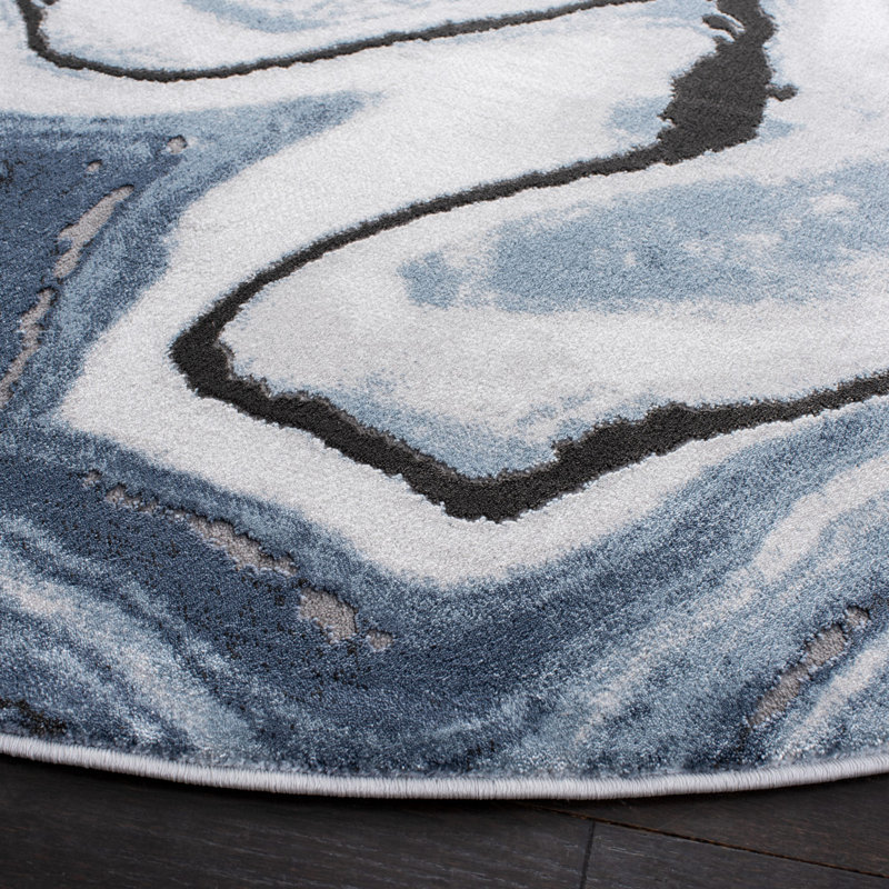 Tapis abstrait Mies Craft Performance, Rond 6 pi 7 po