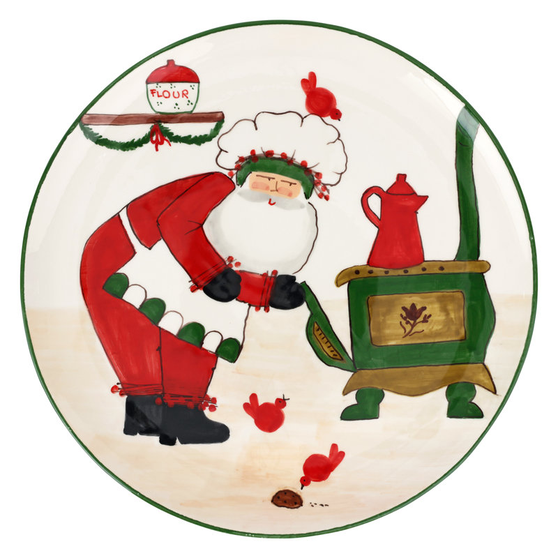 Plateau rond avec four Old St. Nick