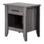 Table de chevet grise avec rangement substantiel - Rehaussez votre espace de vie moderne de 24 po de hauteur x 21 po de largeur et de 18 po de profondeur pour ajouter un élément de style à votre chambre