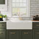 Grove 33" L X 18" W Rectangular Single Bowl Fireclay Farmhouse Kitchen Sink with Grid and Strainer