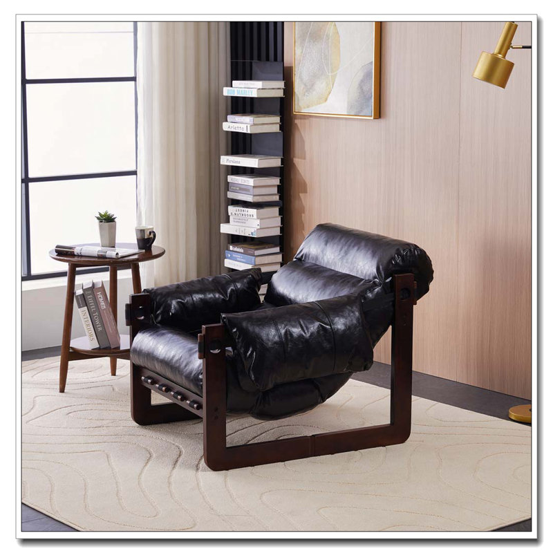 Chaise longue de style médiéval moderne, Noir antique