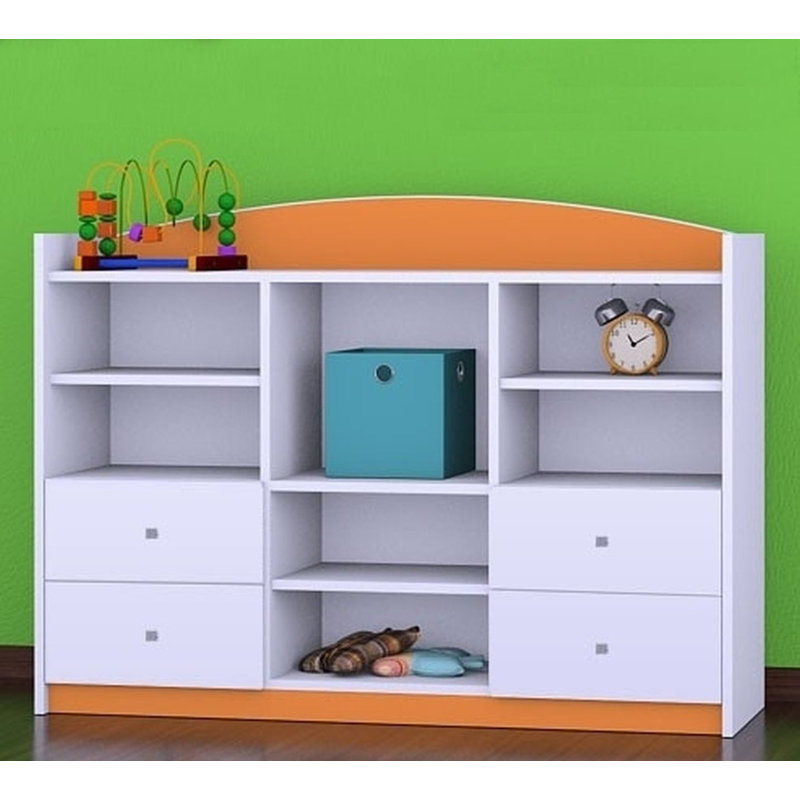 Norah 92cm H X 129cm W Kids Cube, Orange