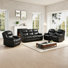 Kamarli 3 Piece Leather Manual Reclining Living Room Set with Pillow Top Armrest