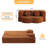Lozena Boneless 75" Convertible Folding Sofa Bed, Twin Sleeper Sofa with Pillow, Modern Velvet Fabric Floor & Futon Compression Loveseat Couch, No assembly required-333651528