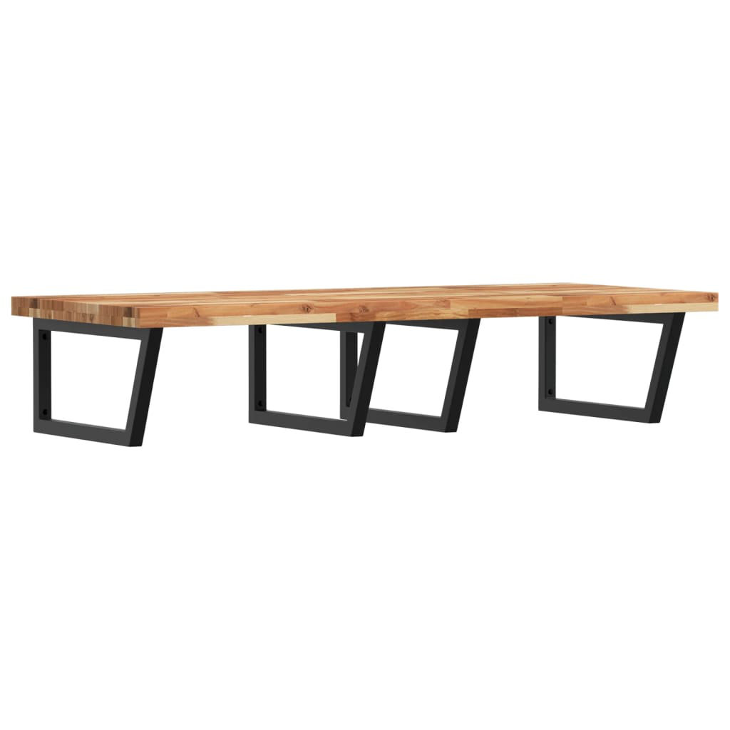 Basin Shelf Wall Mounted Steel And Solid Wood Acacia