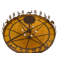 Rustic Lodge 6 - Light Semi Flush Mount