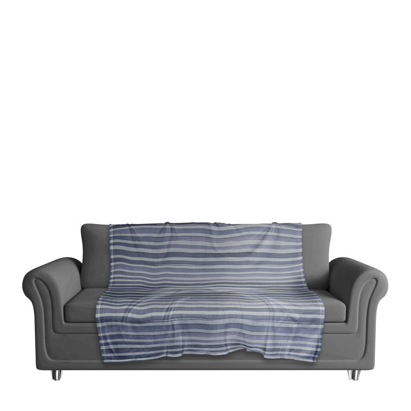 Hand Woven Throw Blanket, Blue