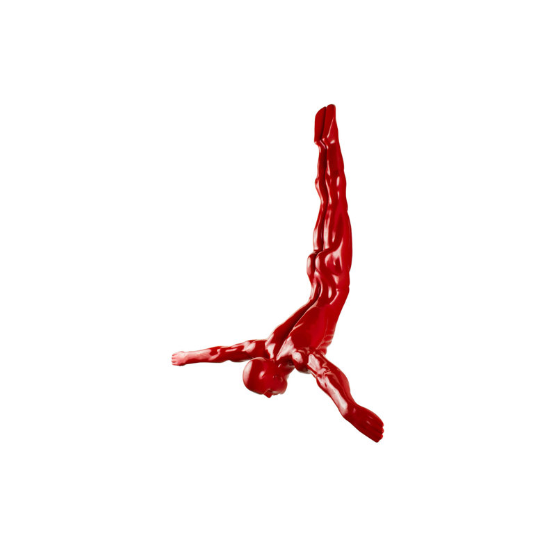 Aubreana Sculpture Facing the Water, Red