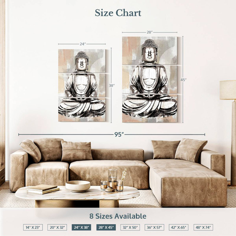 Adella Silver Buddha, 38" H x 24" W
