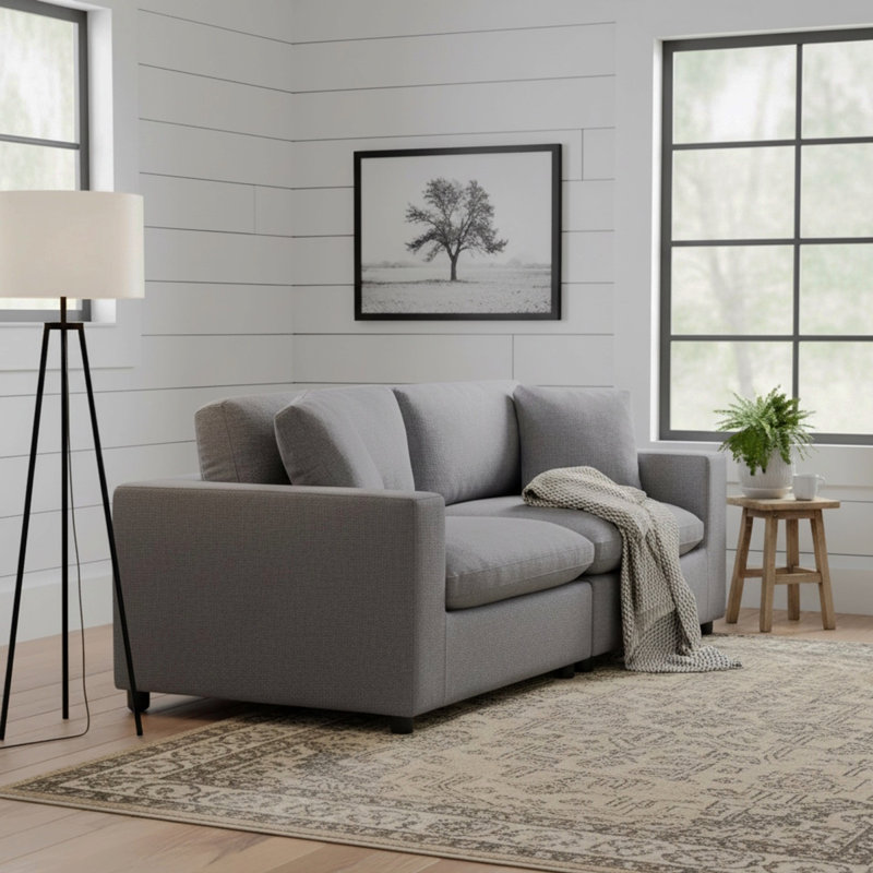 Cassandra Modular  2-Piece Sofa - Charcoal
