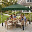 Tente de pavillon escamotable extérieure durable et facile à installer de 10 pi x 10 pi pour une utilisation lors d'une fête dans la cour-126573635
