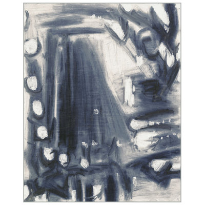 Denim Patchwork par Thom Filicia - peinture sur toile à cadre flottant