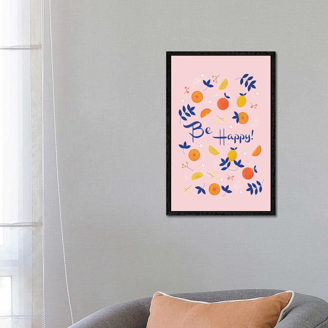 Be Happy! by Show Me Mars - Gallery-Wrapped Canvas GiclÃ©e on Canvas