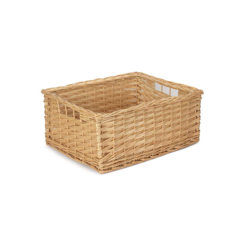Willow Wicker Storage Basket, 22cm H x 52cm W x 44cm D