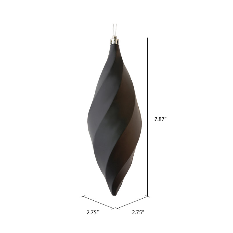 Solid Finial Ornament, Matte Black