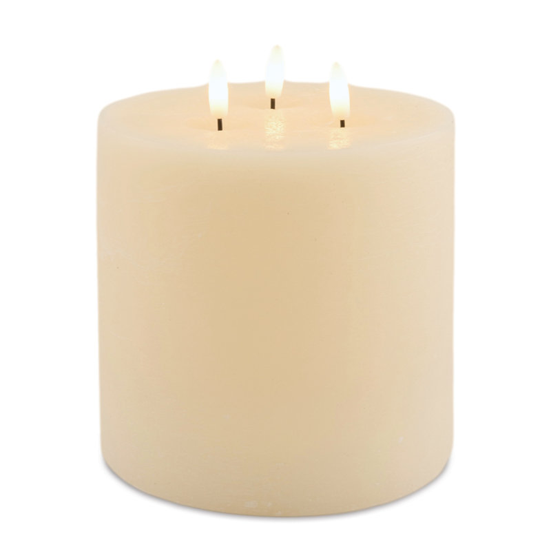 Bougie triple mèche FIA (ensemble de 2), Crème