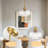 Gold Pendant Light with Clear Glass Shade
