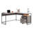 L-Shaped Desk, Brown Finish
