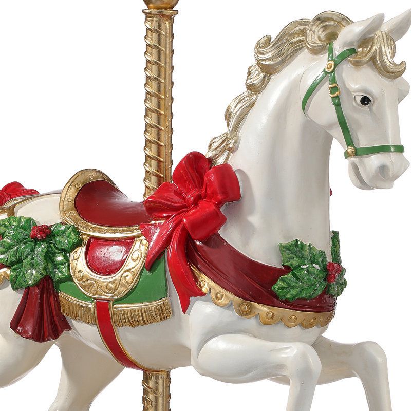 Cheval de manège en résine 19 po