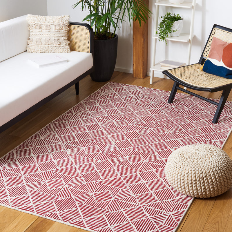 Tapis géométrique en laine touffeté à la main 0,8 po Foraker, Rectangle 6 pi x 9 pi