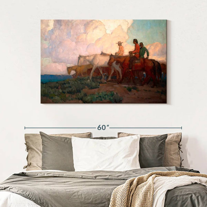 Lelar Navajo Range Riders, 32" H x 48" W