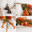 Couronne murale 19,7 po à motif floral d'automne avec clochettes rustiques - Boho Autumn Harvest