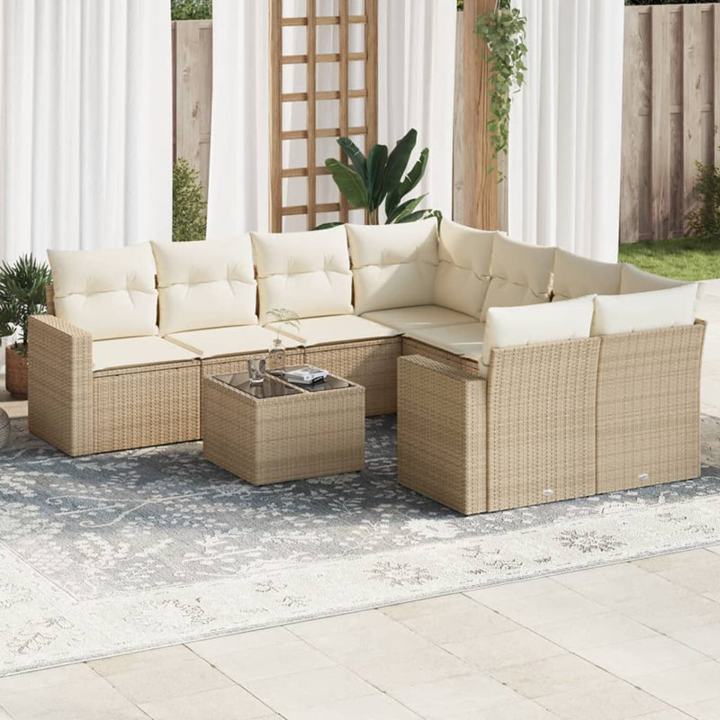 Vidaxl Garden Sofa Set And Cream