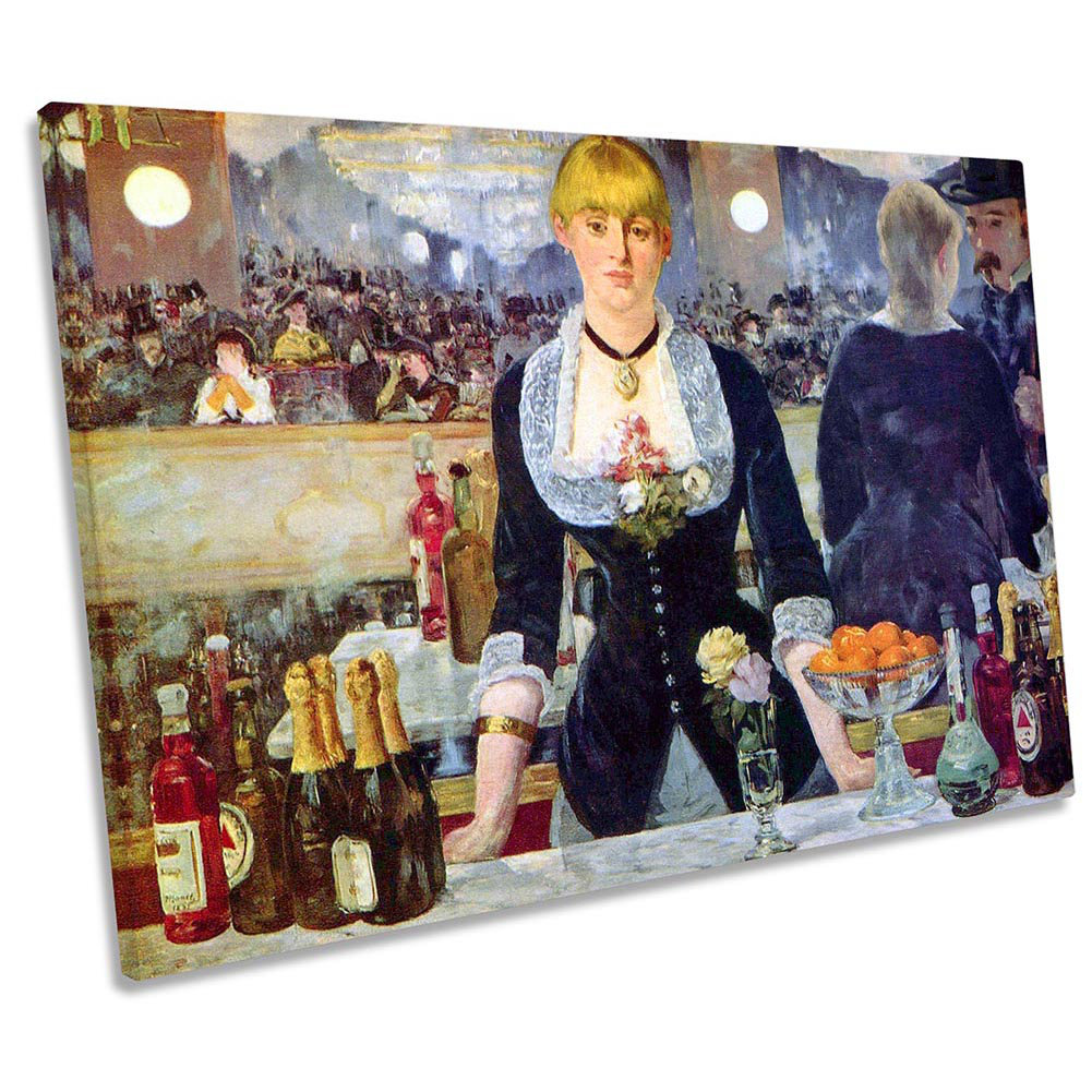 Edouard Manet Bar Folies-Bergere - Wrapped Canvas Print