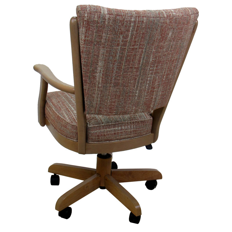 18'' H Upholstered Armchair, Light Oak, Light Oak, Watusi Madder